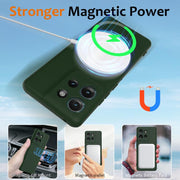 For Motorola Edge 50 5G Shockproof Silicone Magsafe Phone Case(Dark Green)