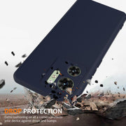 For Motorola Edge 2023 Shockproof Silicone Magsafe Phone Case(Navy Blue)
