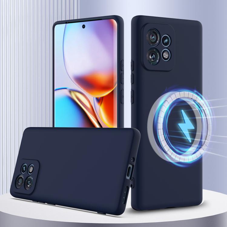 For Motorola Edge+ 2023 Shockproof Silicone Magsafe Phone Case(Navy Blue) - free shipping - PMC TechLife - Order now!