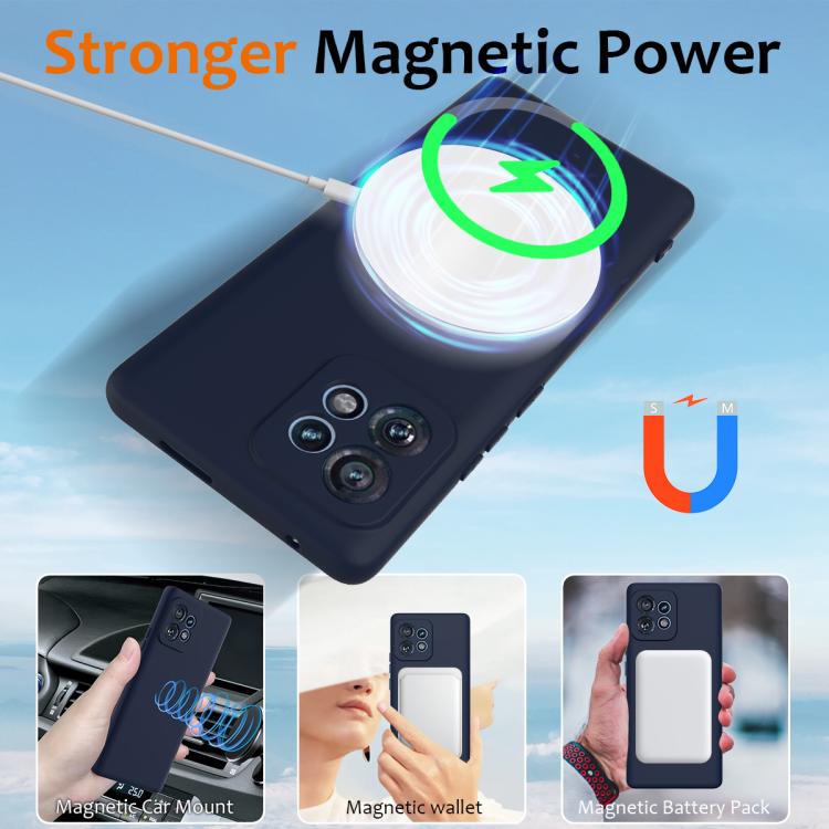For Motorola Edge+ 2023 Shockproof Silicone Magsafe Phone Case(Navy Blue) - free shipping - PMC TechLife - Order now!
