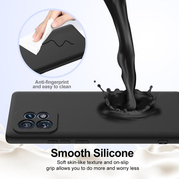 For Motorola Edge+ 2023 Shockproof Silicone Magsafe Phone Case(Black)