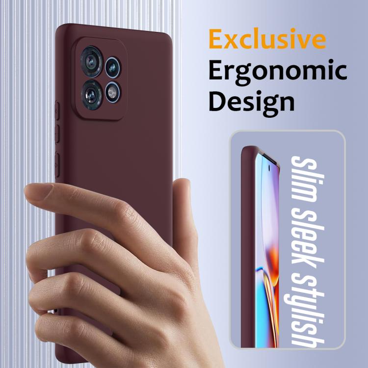 For Motorola Edge+ 2023 Shockproof Silicone Magsafe Phone Case(Plum Color)