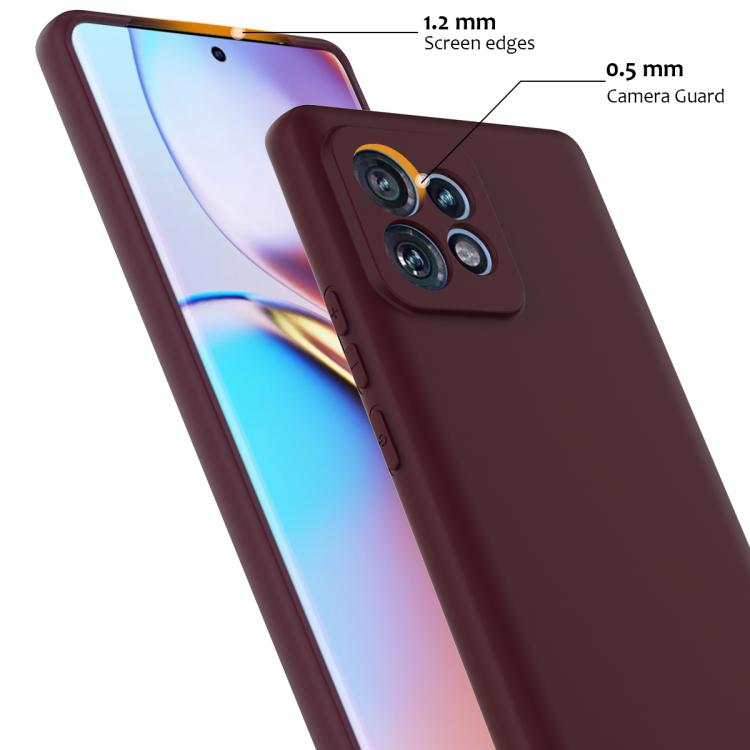 For Motorola Edge+ 2023 Shockproof Silicone Magsafe Phone Case(Plum Color)