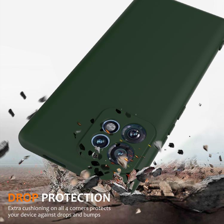 For Motorola Edge+ 2023 Shockproof Silicone Magsafe Phone Case(Dark Green)