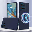 For Motorola Moto G75 5G Shockproof Silicone Magsafe Phone Case(Navy Blue) - free shipping - PMC TechLife - Order now!