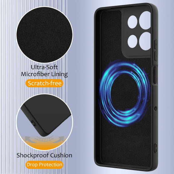 For Motorola Moto G75 5G Shockproof Silicone Magsafe Phone Case(Black)