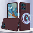 For Motorola Moto G75 5G Shockproof Silicone Magsafe Phone Case(Plum Color) - free shipping - PMC TechLife - Order now!
