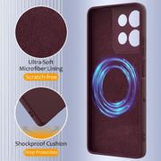 For Motorola Moto G75 5G Shockproof Silicone Magsafe Phone Case(Plum Color)