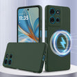 For Motorola Moto G75 5G Shockproof Silicone Magsafe Phone Case(Dark Green) - free shipping - PMC TechLife - Order now!