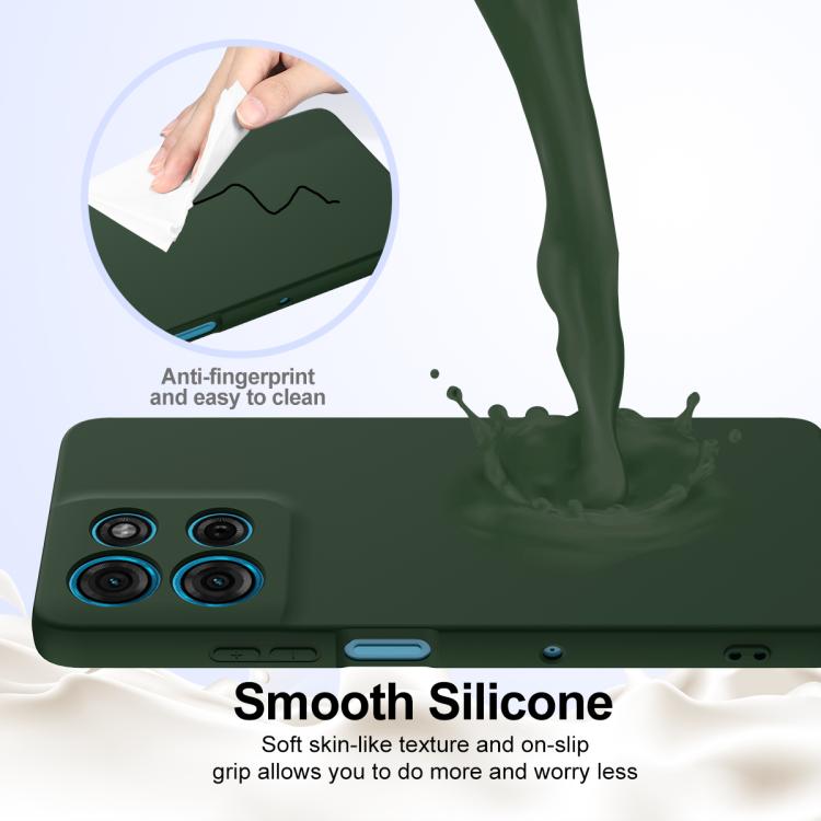 For Motorola Moto G75 5G Shockproof Silicone Magsafe Phone Case(Dark Green)