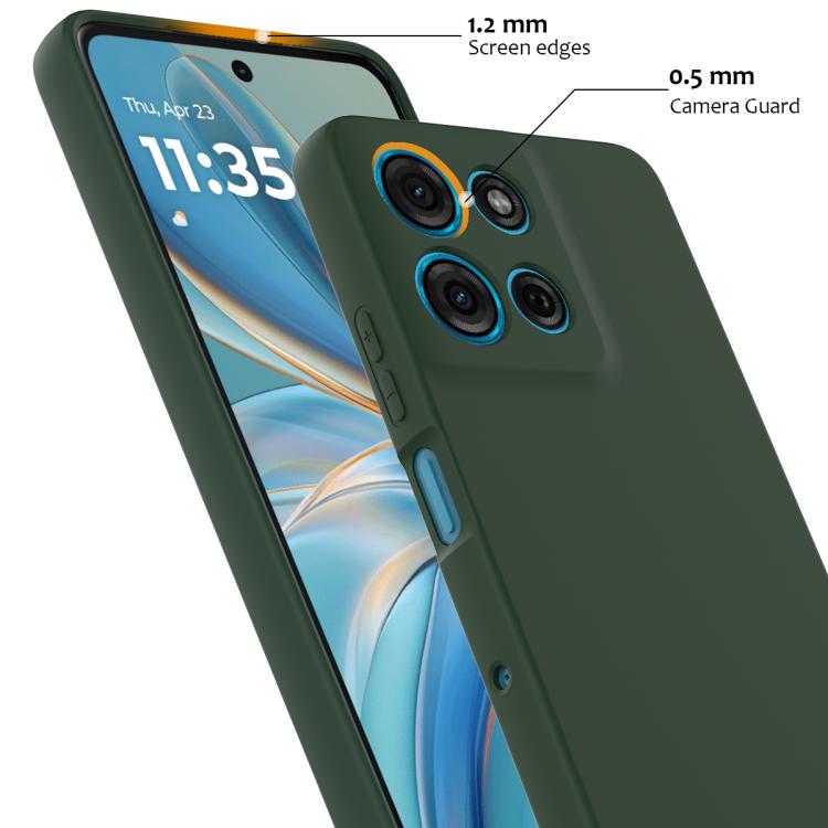 For Motorola Moto G75 5G Shockproof Silicone Magsafe Phone Case(Dark Green)