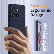 For Motorola Edge 50 Neo / Moto S50 Shockproof Silicone Magsafe Phone Case(Navy Blue)