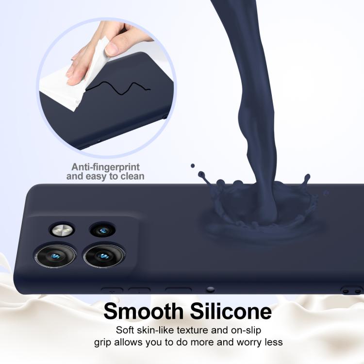 For Motorola Edge 50 Neo / Moto S50 Shockproof Silicone Magsafe Phone Case(Navy Blue)