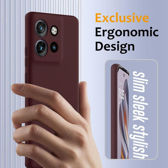 For Motorola Edge 50 Neo / Moto S50 Shockproof Silicone Magsafe Phone Case(Plum Color)