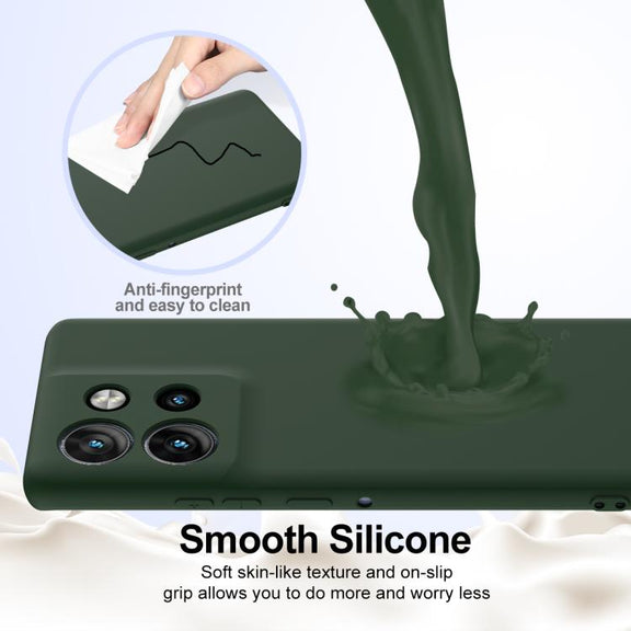 For Motorola Edge 50 Neo / Moto S50 Shockproof Silicone Magsafe Phone Case(Dark Green)