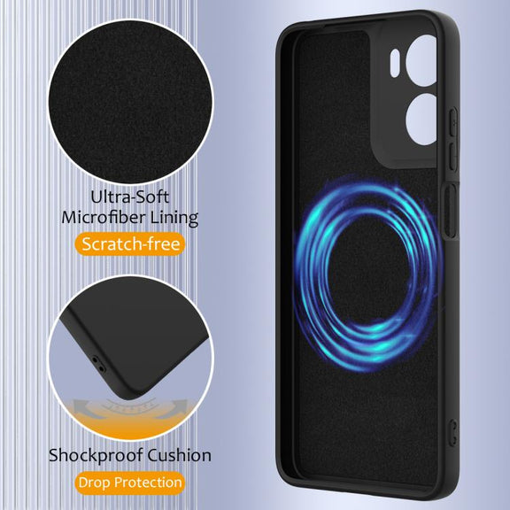 For Motorola Moto G05 / E15 Shockproof Silicone Magsafe Phone Case(Black)