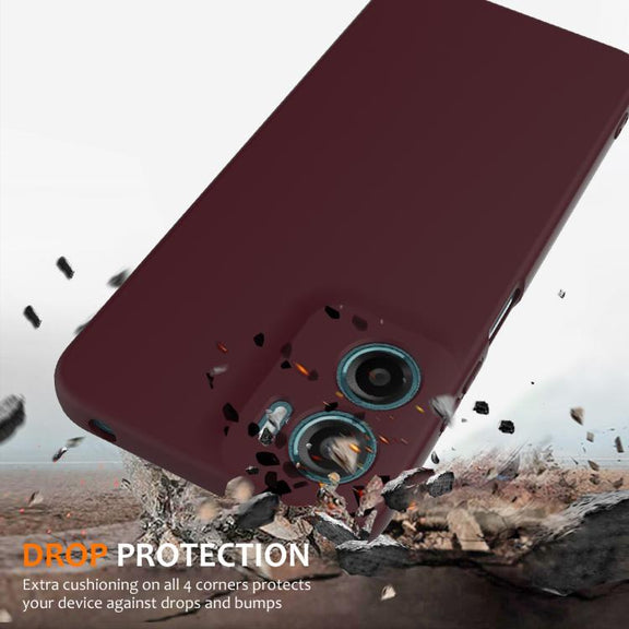 For Motorola Moto G05 / E15 Shockproof Silicone Magsafe Phone Case(Plum Color)
