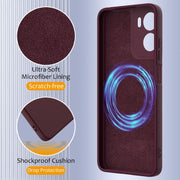 For Motorola Moto G05 / E15 Shockproof Silicone Magsafe Phone Case(Plum Color)