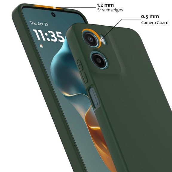 For Motorola Moto G05 / E15 Shockproof Silicone Magsafe Phone Case(Dark Green)