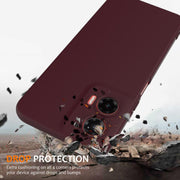 For Motorola Moto G35 5G Shockproof Silicone Magsafe Phone Case(Plum Color)