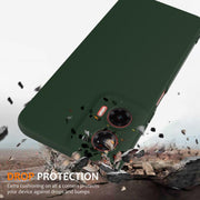 For Motorola Moto G35 5G Shockproof Silicone Magsafe Phone Case(Dark Green)