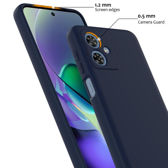 For Motorola Moto G54 / G54 Power Shockproof Silicone Magsafe Phone Case(Navy Blue)