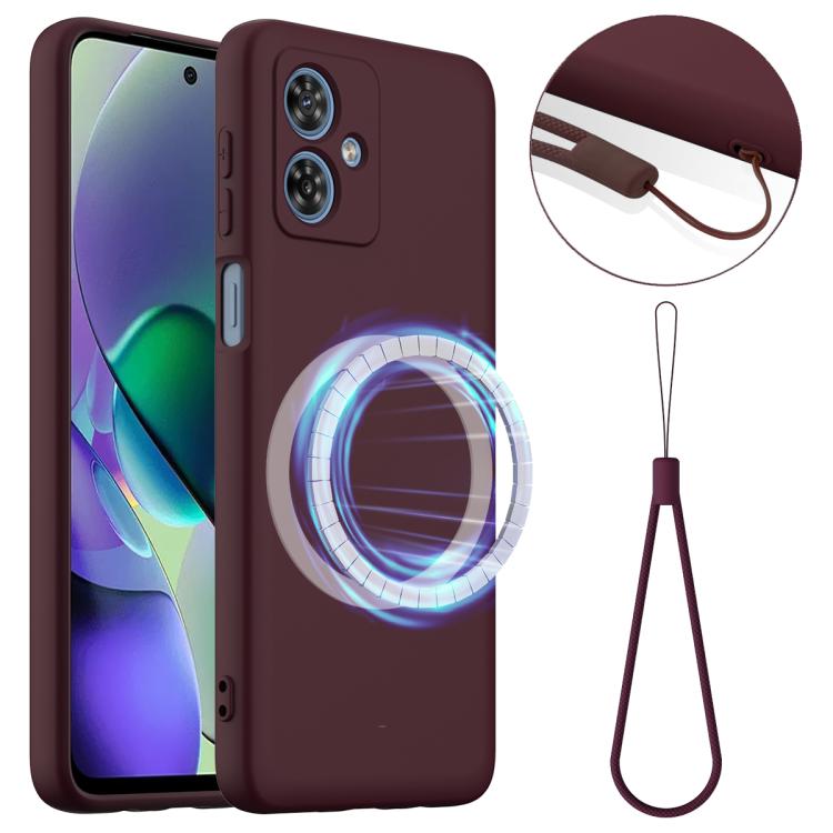 For Motorola Moto G54 / G54 Power Shockproof Silicone Magsafe Phone Case(Plum Color) - free shipping - PMC TechLife - Order now!