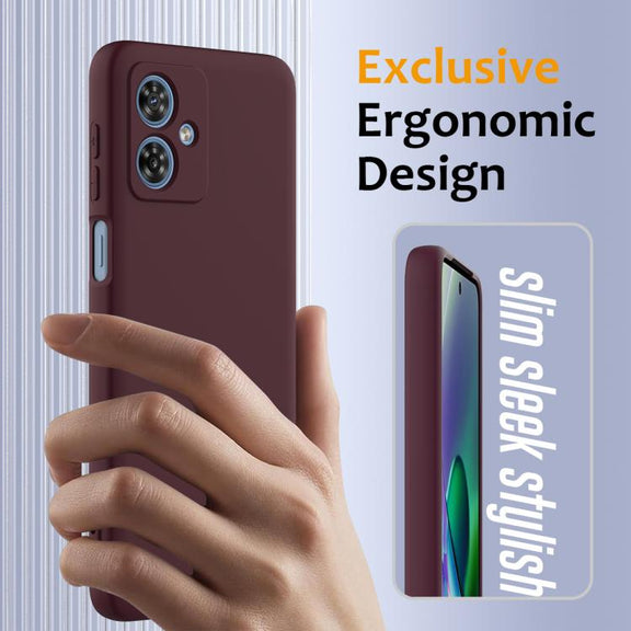 For Motorola Moto G54 / G54 Power Shockproof Silicone Magsafe Phone Case(Plum Color)