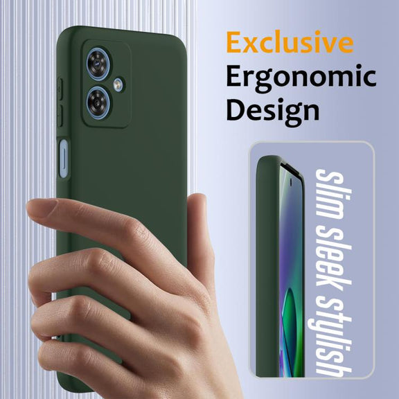 For Motorola Moto G54 / G54 Power Shockproof Silicone Magsafe Phone Case(Dark Green)