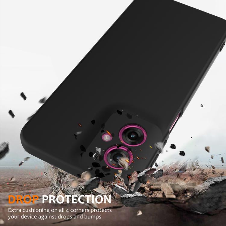 For Motorola Moto G55 5G Shockproof Silicone Magsafe Phone Case(Black)