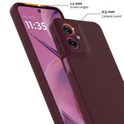 For Motorola Moto G55 5G Shockproof Silicone Magsafe Phone Case(Plum Color)