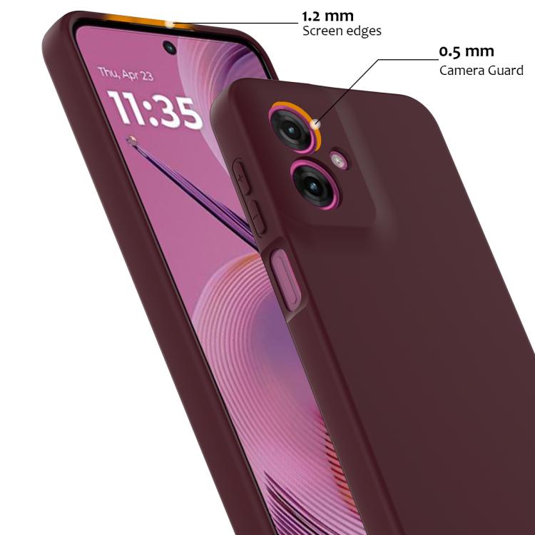 For Motorola Moto G55 5G Shockproof Silicone Magsafe Phone Case(Plum Color)
