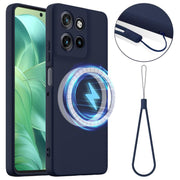 For Motorola Moto G Power 2025 Shockproof Silicone Magsafe Phone Case(Navy Blue)