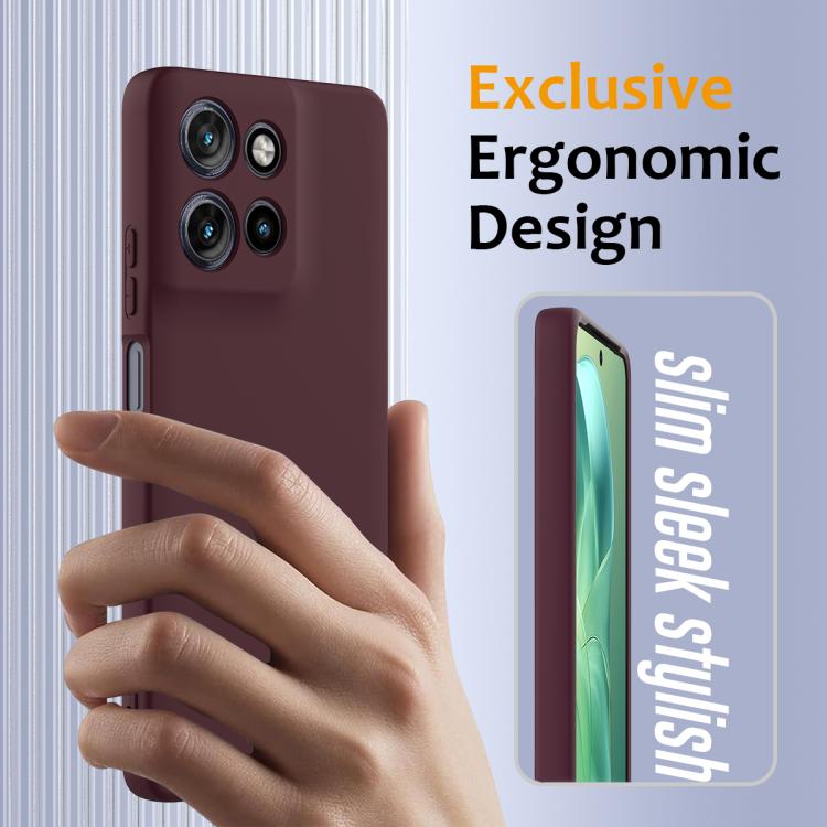 For Motorola Moto G Power 2025 Shockproof Silicone Magsafe Phone Case(Plum Color)