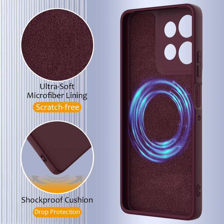 For Motorola Moto G Power 2025 Shockproof Silicone Magsafe Phone Case(Plum Color)