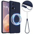 For Motorola Moto G24 4G Shockproof Silicone Magsafe Phone Case(Navy Blue) - free shipping - PMC TechLife - Order now!
