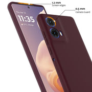 For Motorola Moto G24 4G Shockproof Silicone Magsafe Phone Case(Plum Color)