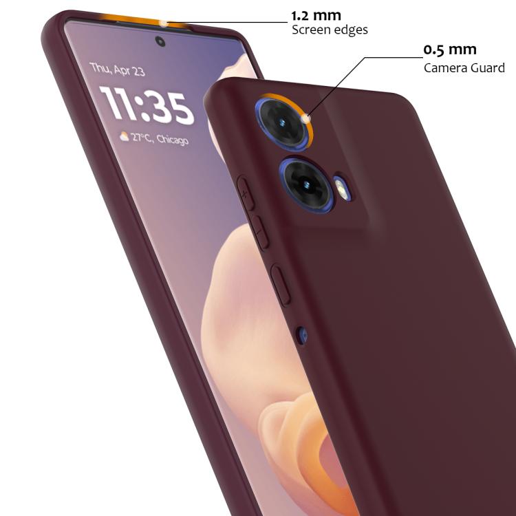 For Motorola Moto G24 4G Shockproof Silicone Magsafe Phone Case(Plum Color)
