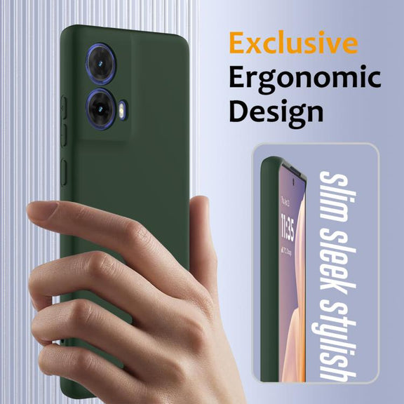 For Motorola Moto G24 Power Shockproof Silicone Magsafe Phone Case(Dark Green)