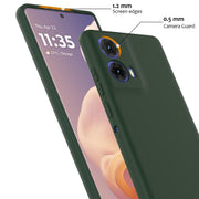 For Motorola Moto G24 Power Shockproof Silicone Magsafe Phone Case(Dark Green)
