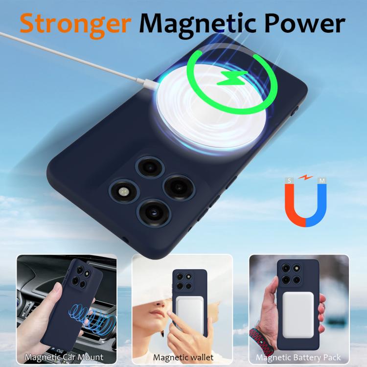 For Motorola Moto G Stylus 5G 2025 Shockproof Silicone Magsafe Phone Case(Navy Blue)