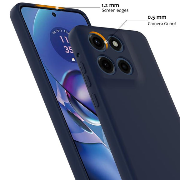 For Motorola Moto G Stylus 5G 2025 Shockproof Silicone Magsafe Phone Case(Navy Blue)