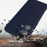 For Motorola Edge 40 Neo Shockproof Silicone Magsafe Phone Case(Navy Blue)