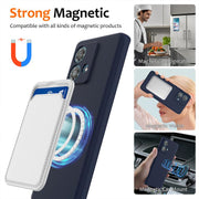 For Motorola Edge 40 Neo Shockproof Silicone Magsafe Phone Case(Navy Blue)