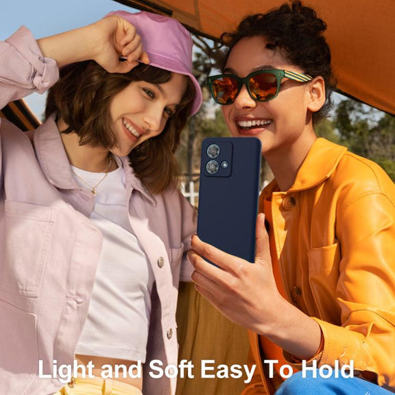 For Motorola Edge 40 Neo Shockproof Silicone Magsafe Phone Case(Navy Blue)
