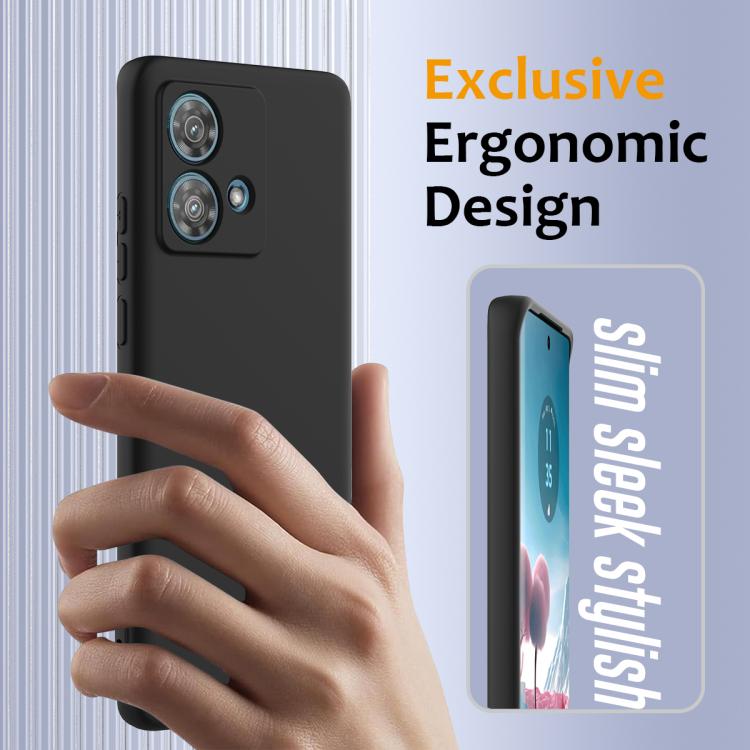 For Motorola Edge 40 Neo Shockproof Silicone Magsafe Phone Case(Black)