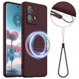For Motorola Edge 40 Neo Shockproof Silicone Magsafe Phone Case(Plum Color) - free shipping - PMC TechLife - Order now!