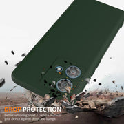 For Motorola Edge 40 Neo Shockproof Silicone Magsafe Phone Case(Dark Green)