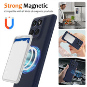 For Motorola Edge 60 / 60s / 60 Fusion Shockproof Silicone Magsafe Phone Case(Navy Blue)