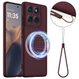 For Motorola Edge 60 / 60s / 60 Fusion Shockproof Silicone Magsafe Phone Case(Plum Color) - free shipping - PMC TechLife - Order now!